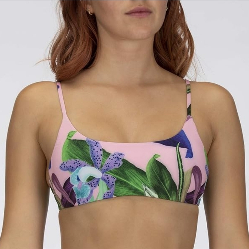 Hurley Orchid Snack Scoop Surf Bikini Top Size XL NWT!